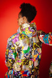 African Winter Coat In Crazy Patchwork - Continent Clothing
