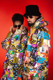 African Winter Coat In Crazy Patchwork - Continent Clothing