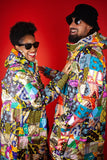 African Winter Coat In Crazy Patchwork - Continent Clothing