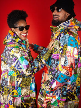 Parco africano in Patchwork - Cappotto Africano