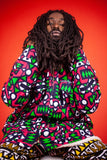 African Winter Coat In Electric Pink - Continent Clothing