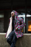 African Winter Coat In Electric Pink - Continent Clothing