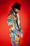 African Winter Coat in Patchwork - Continent Clothing