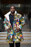 African Winter Coat in Patchwork - Continent Clothing
