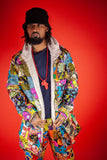 African Winter Coat in Patchwork - Continent Clothing