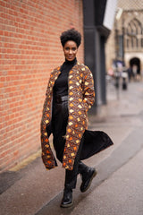African Winter Coat in Warming Orange - Continent Clothing