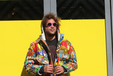 African Woolen Parka in Patchwork - African Winter Coat - Continent Clothing