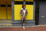 African Woolen Parka in Patchwork - African Winter Coat - Continent Clothing