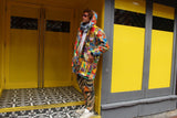 African Woolen Parka in Patchwork - African Winter Coat - Continent Clothing