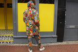 African Woolen Parka in Patchwork - African Winter Coat - Continent Clothing