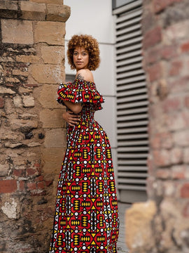 Stupefacente Sumakaka African Maxi Dress
