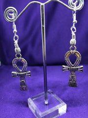 Ankh Charm Earrings made with Silver - Continent Clothing
