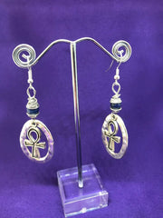 Ankh Hoops in Silver - Continent Clothing