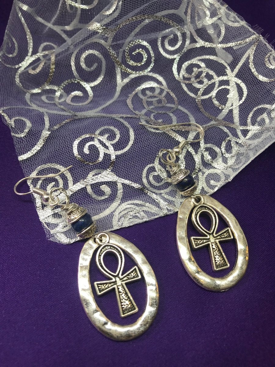 Ankh Hoops in Silver - Continent Clothing