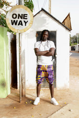 African Board Shorts In Chilled Purple - Continent Clothing