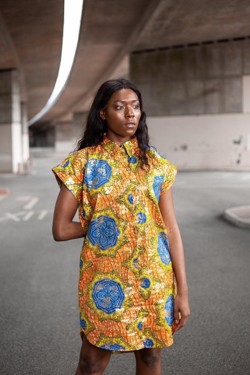 Beautiful Gold African Dress - Continent Clothing