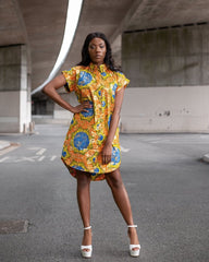 Beautiful Gold African Dress - Continent Clothing