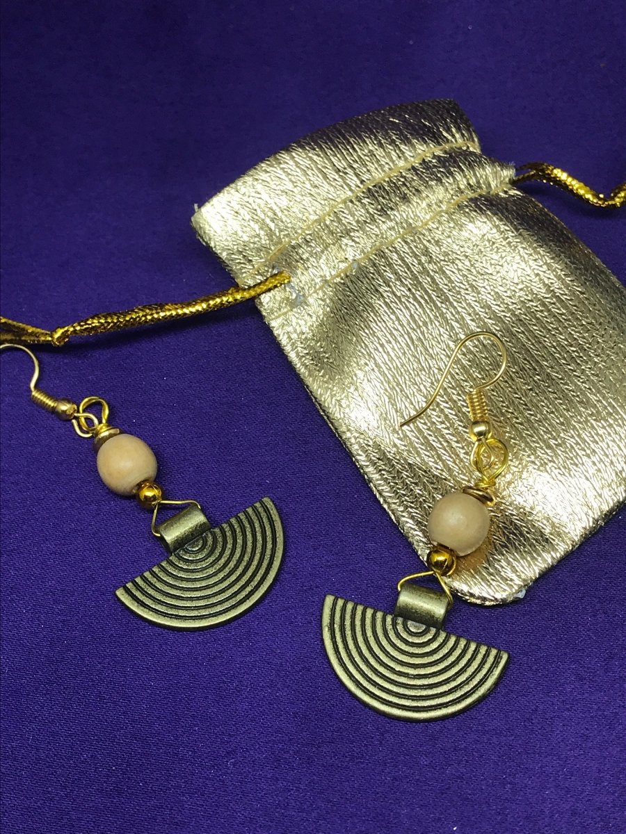 Boho Earrings with Brass - Continent Clothing