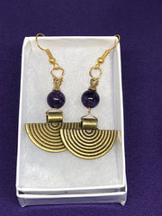 Brass Boho Earrings With Tribal Influence - Continent Clothing