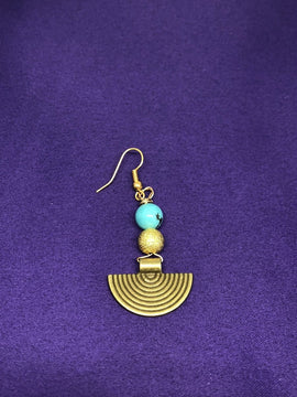 Brass Boho Earring with Tribal Influence