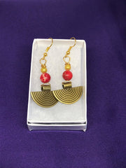 Brass Boho Earrings With Tribal Influence - Continent Clothing
