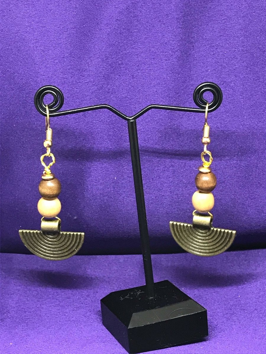 Brass Boho Earrings With Tribal Influence - Continent Clothing