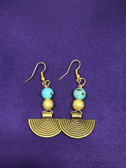 Brass Boho Earrings With Tribal Influence - Continent Clothing