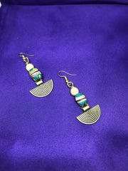 Brass Boho Earrings With Tribal Influence - Continent Clothing