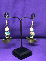 Brass Boho Earrings With Tribal Influence - Continent Clothing
