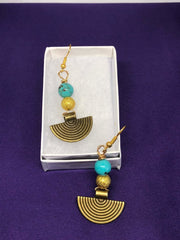 Brass Boho Earrings With Tribal Influence - Continent Clothing