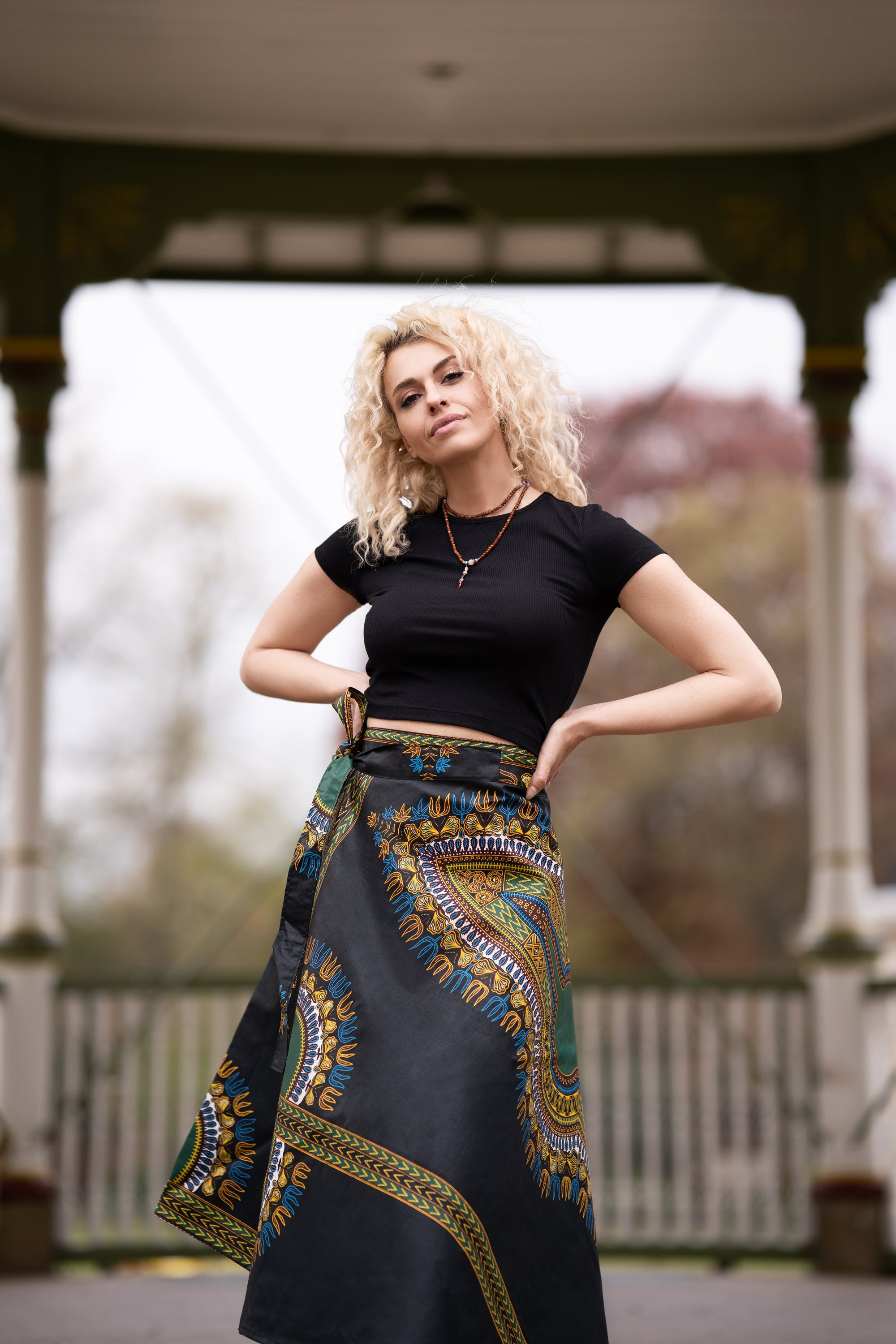 African Maxi Skirt In Black - Continent Clothing