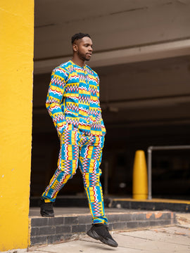Camicia Africana Print in Mud Cloth