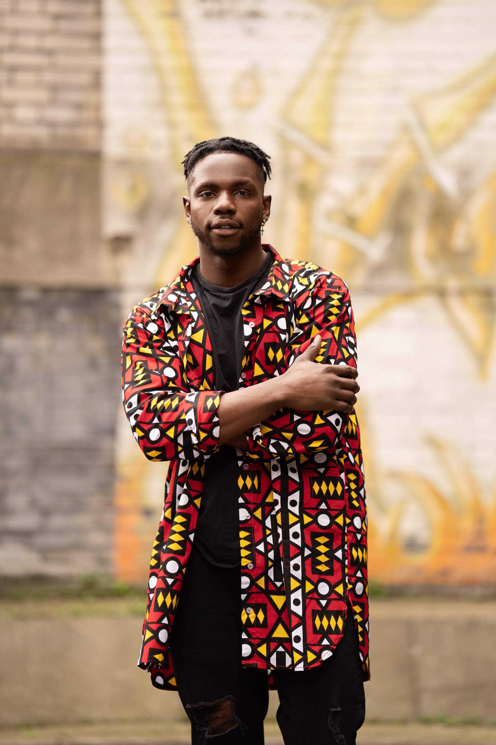 African Shirt In Electric Red - Continent Clothing