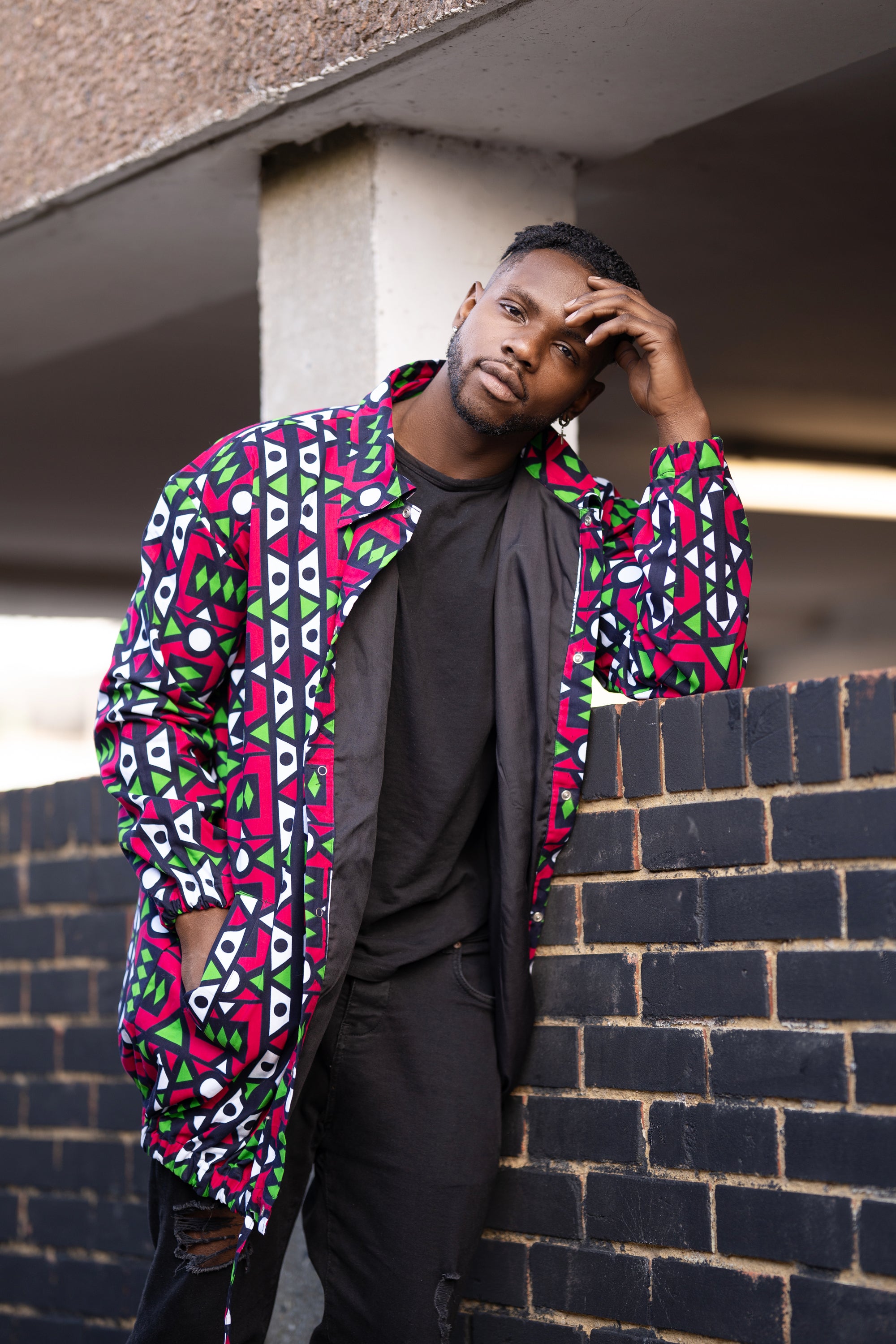 African Puffer Jacket In Electric Pink - Continent Clothing