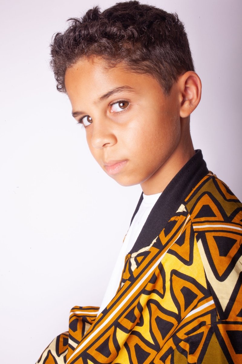 Children's African Bomber Jacket In Earthy Tones Mud Cloth - Continent Clothing