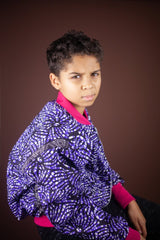 Children's African Jacket In Chilled Purple - Continent Clothing