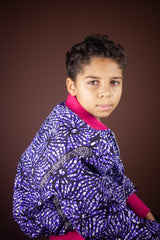 Children's African Jacket In Chilled Purple - Continent Clothing