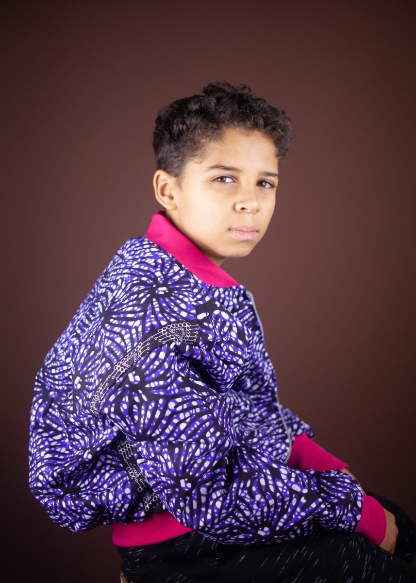 Children's African Jacket In Chilled Purple - Continent Clothing 