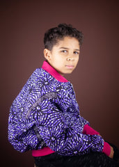Children's African Jacket In Chilled Purple - Continent Clothing