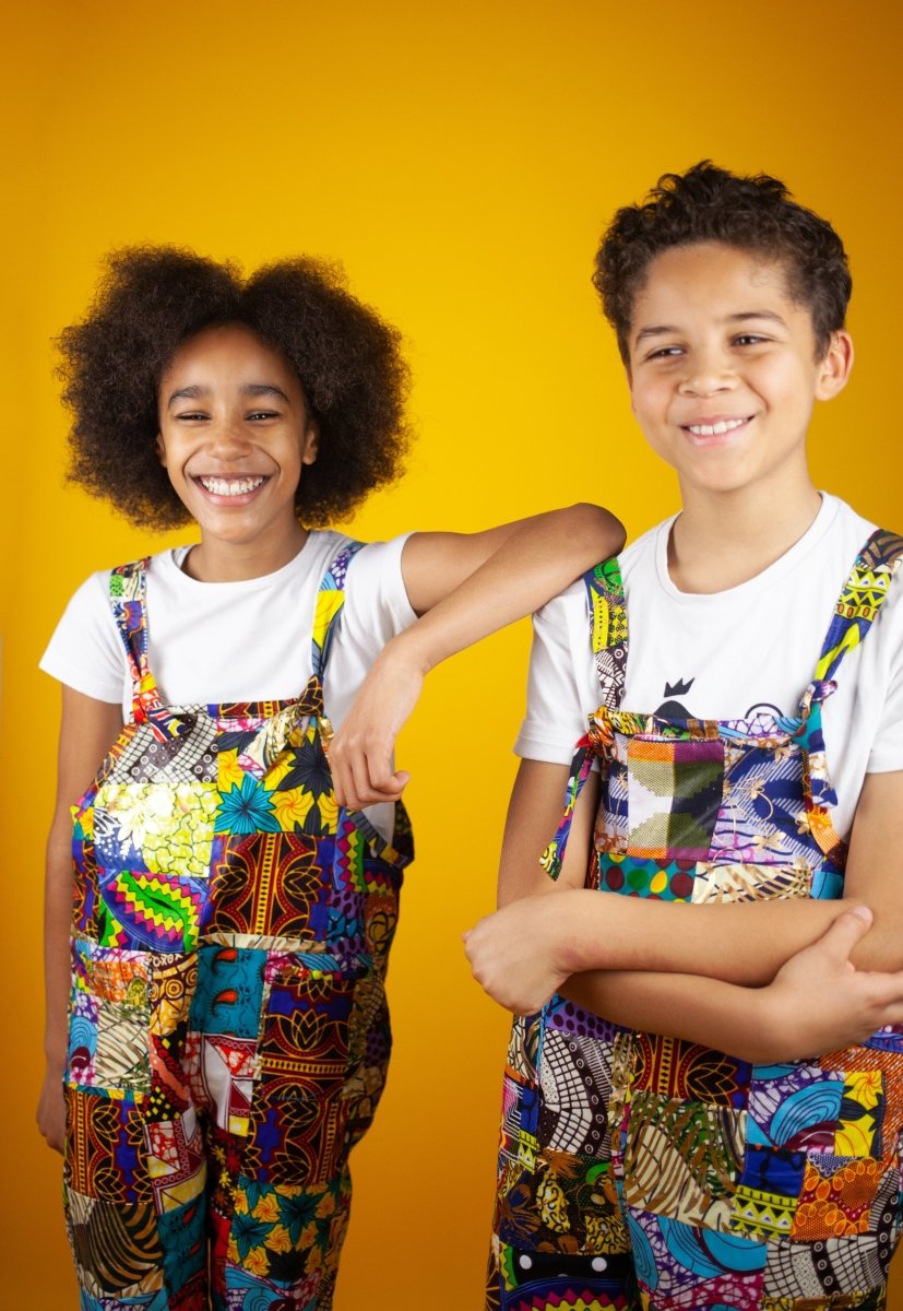 Children's Patchwork Dungarees - Continent Clothing