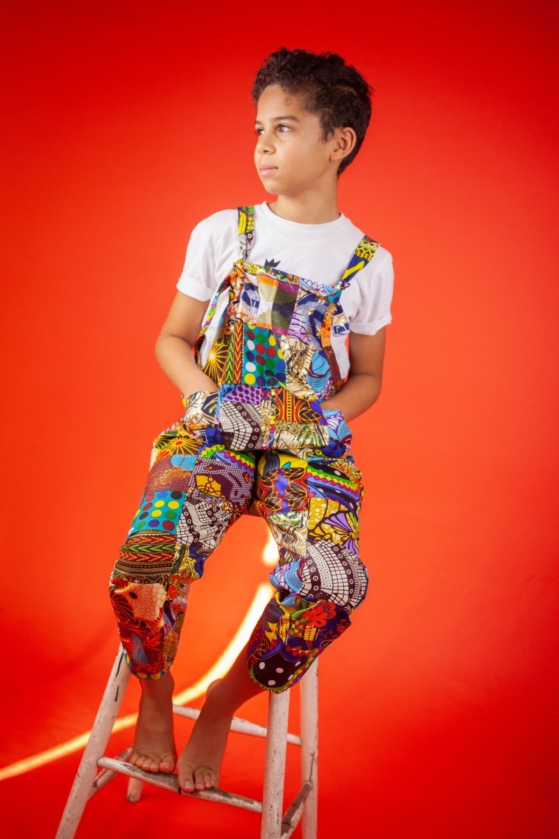 Children's Patchwork Dungarees - Continent Clothing