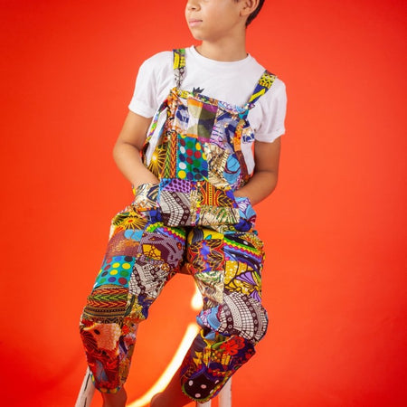 Kinder Patchwork Dungarees