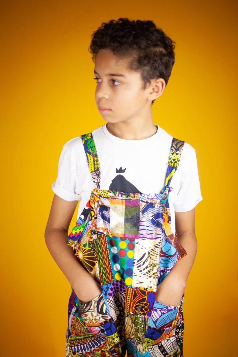 Children's Patchwork Dungarees - Continent Clothing