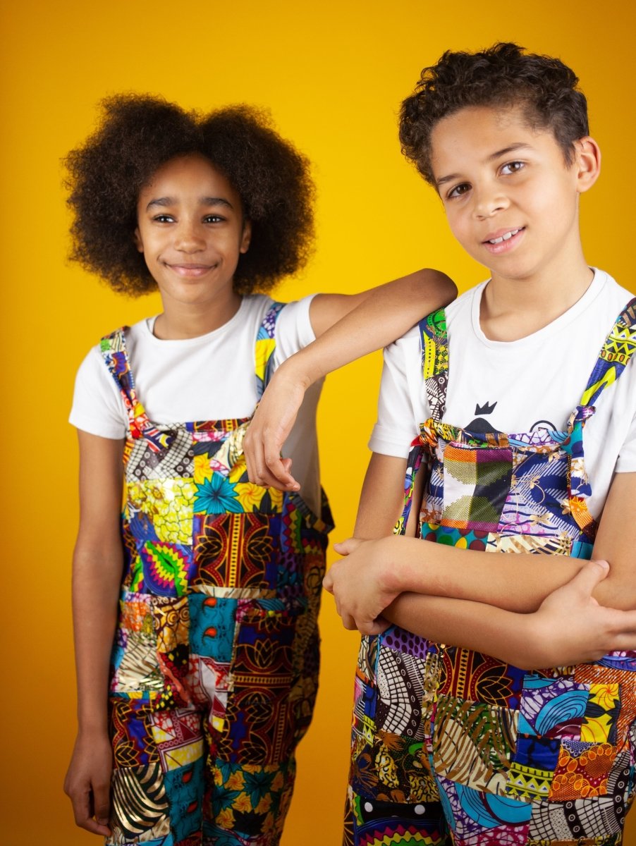 Children's Patchwork Dungarees - Continent Clothing