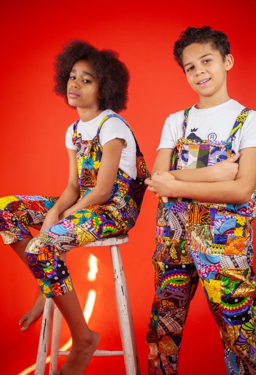 Children's Patchwork Dungarees - Continent Clothing