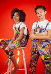 Children's Patchwork Dungarees - Continent Clothing