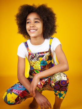 Kinder Patchwork Dungarees