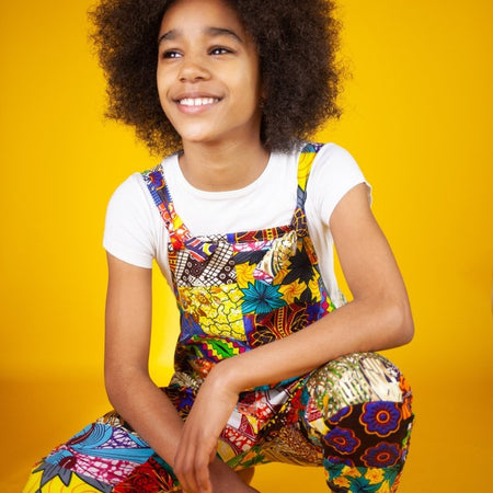 Kinder Patchwork Dungarees