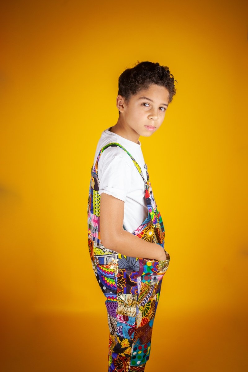 Children's Patchwork Dungarees - Continent Clothing