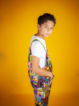 Kinder Patchwork Dungarees